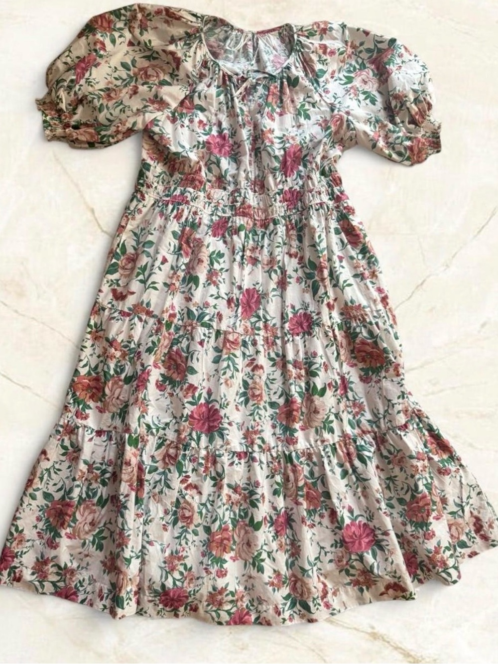 Anthropologie The Somerset Maxi Dress Puff Sleeves Cottagecore Prairie 2X